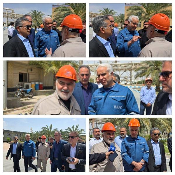 بازدید استاندار خوزستان از شرکت فجر انرژی و بررسی روند بازسازی